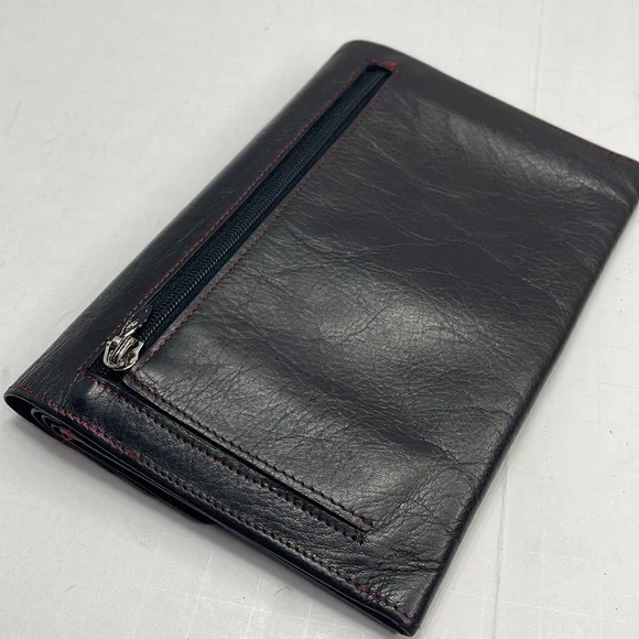 Authentic vintage CHRISTIAN DIOR multi snap black leather wallet with COA - Picture 5 of 12